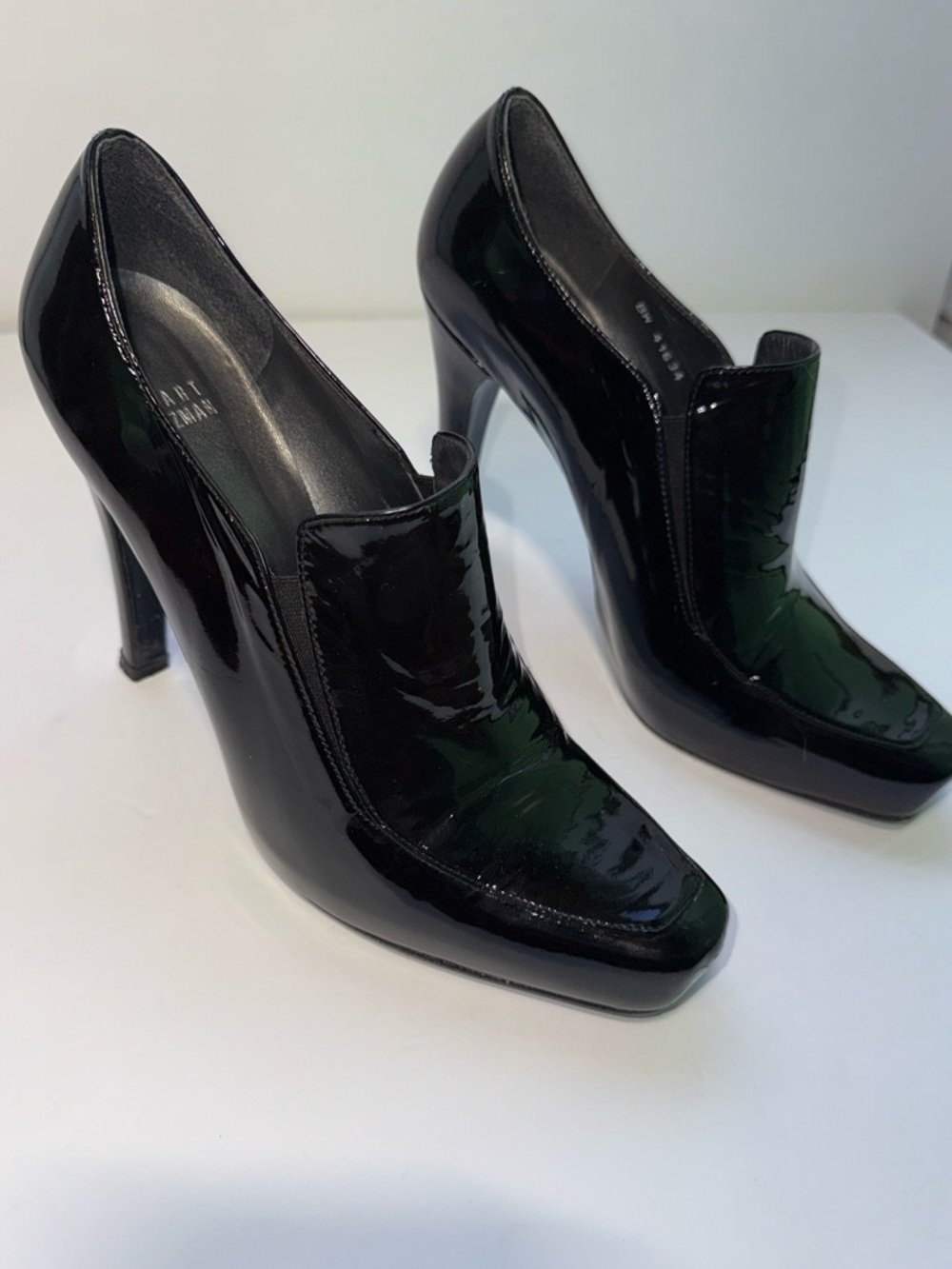 Stuart Weitzman Black Patent Leather Platform Stiletto Pumps – Size 8.5 - Picture 2 of 14